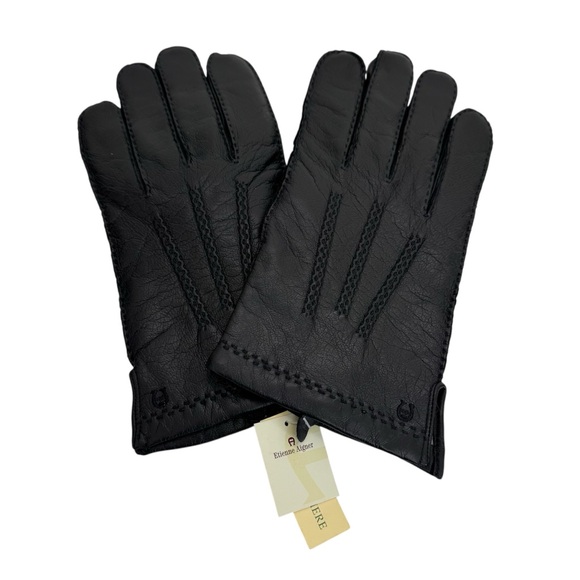 Etienne Aigner Other - Etienne Aigner Leather Gloves Cashmere Lining Mens XL